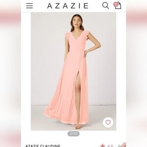 Coral Gown Size 8 Azazie Claudine